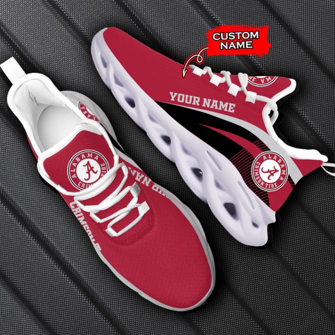 Alabama Crimson Tide NCAA Max Soul Shoes Sneakers For Men And Women - Image 6