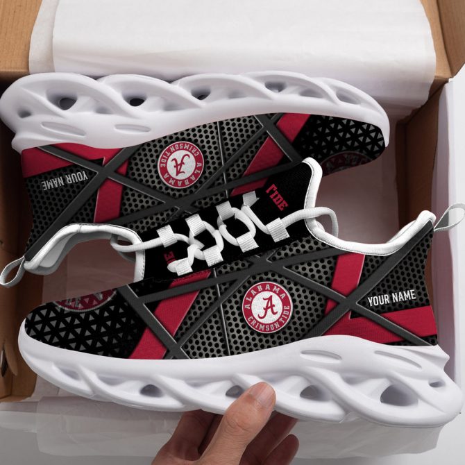 Alabama Crimson Tide NCAA Max Soul Shoes Sneakers For Men And Women - Image 3
