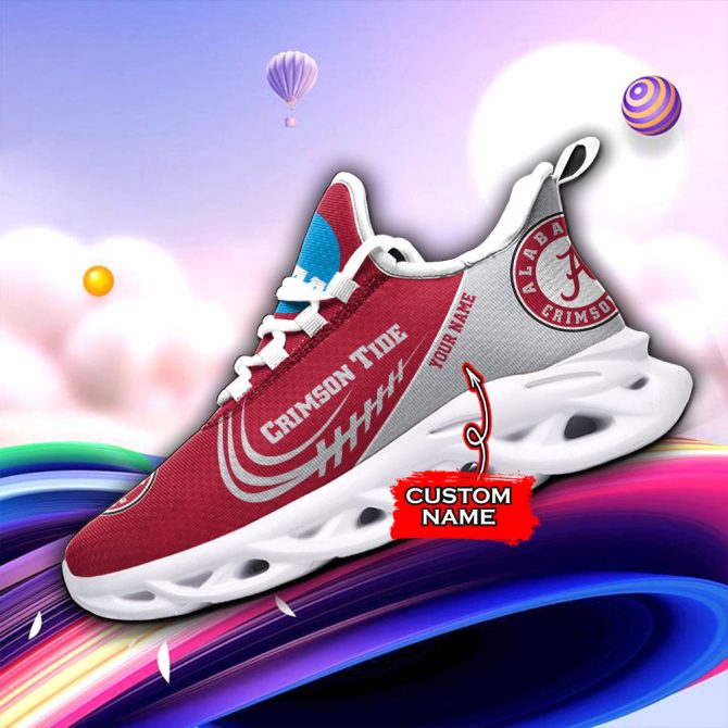 Alabama Crimson Tide NCAA Max Soul Shoes Sneakers For Men And Women - Image 3