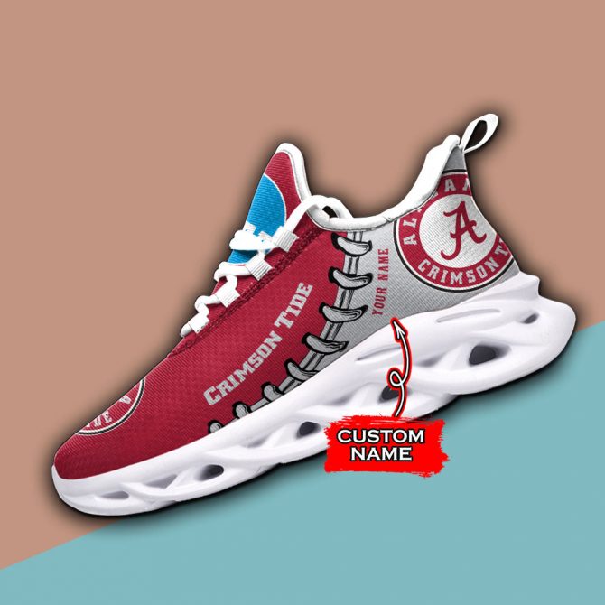 Alabama Crimson Tide NCAA Max Soul Shoes Sneakers For Men And Women - Image 3