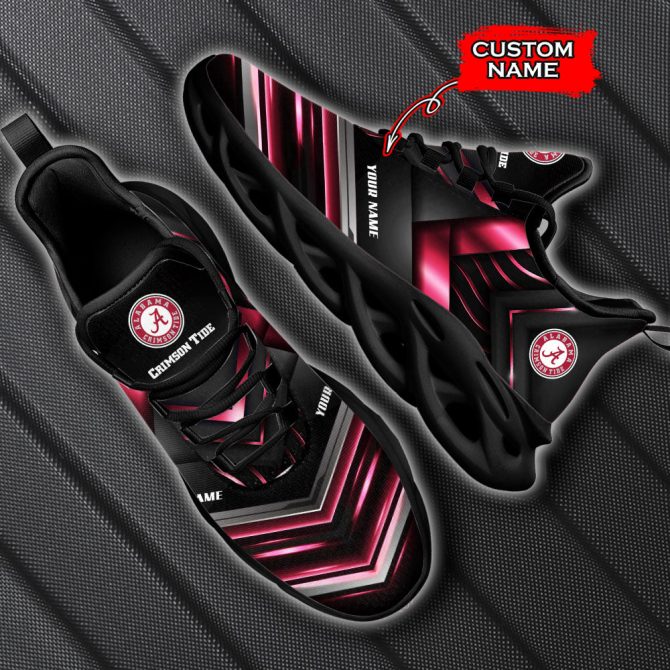 Alabama Crimson Tide NCAA Max Soul Shoes Sneakers For Men And Women - Image 5