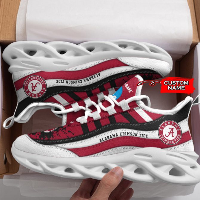 Alabama Crimson Tide NCAA Max Soul Shoes Sneakers For Men And Women - Image 5