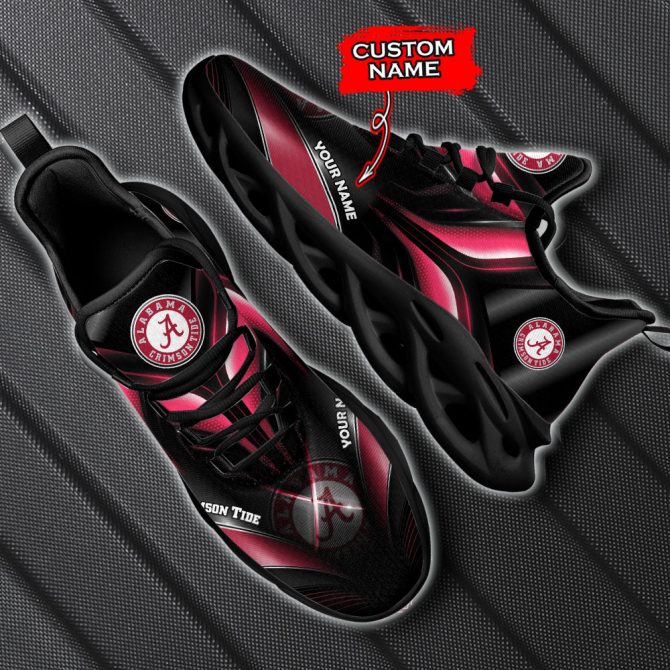 Alabama Crimson Tide NCAA Max Soul Shoes Sneakers For Men And Women - Image 5
