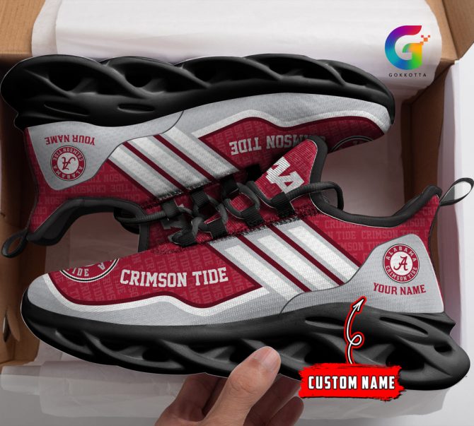 Alabama Crimson Tide NCAA Max Soul Shoes Sneakers For Men And Women - Image 2