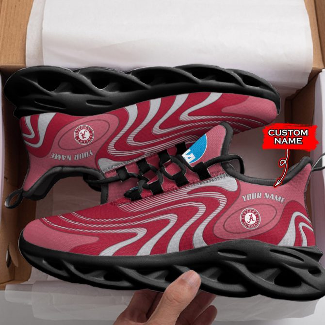 Alabama Crimson Tide NCAA Max Soul Shoes Sneakers For Men And Women - Image 4