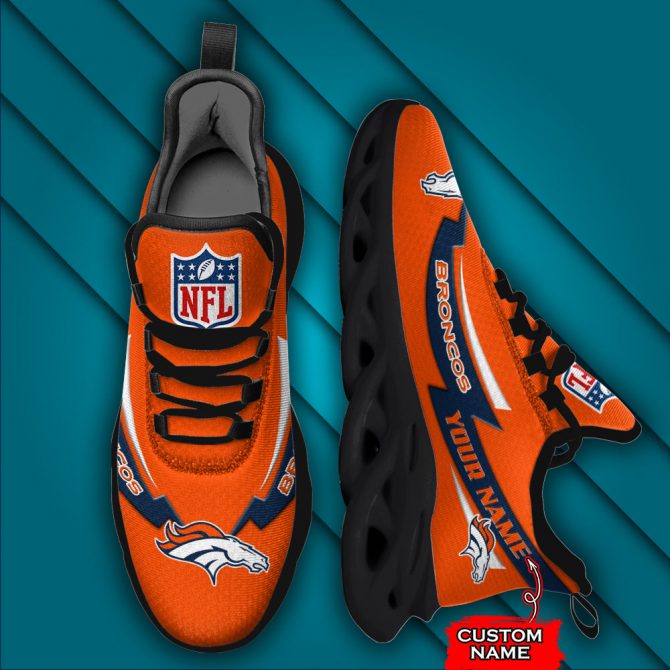 Denver Broncos NFL Max Soul Shoes Sneakers For Men And Women - Image 2