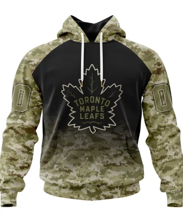 NHL Toronto Maple Leafs Special Camo Design For Remembrance Day Graphic Hoodie