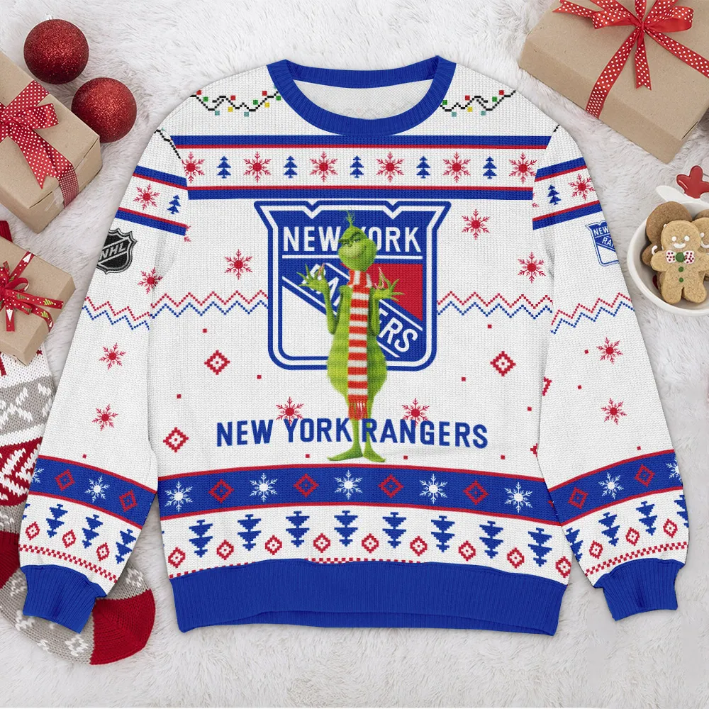 Special Release New York Rangers NHL Ugly Sweater All Over Prints Christmas Season HONHL170924SW13NYR