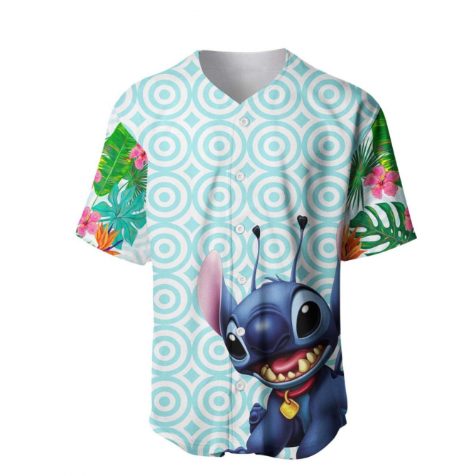 Vibrant Alien Character Baseball Jersey - Tropical Fun & Style For Fans!