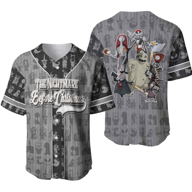 Nightmare Before Christmas Baseball Jersey – Unique Fan Apparel Gift