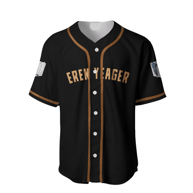 Attack On Titan Eren Yeager Baseball Jersey - Anime Fan Apparel For Men & Women - Image 2