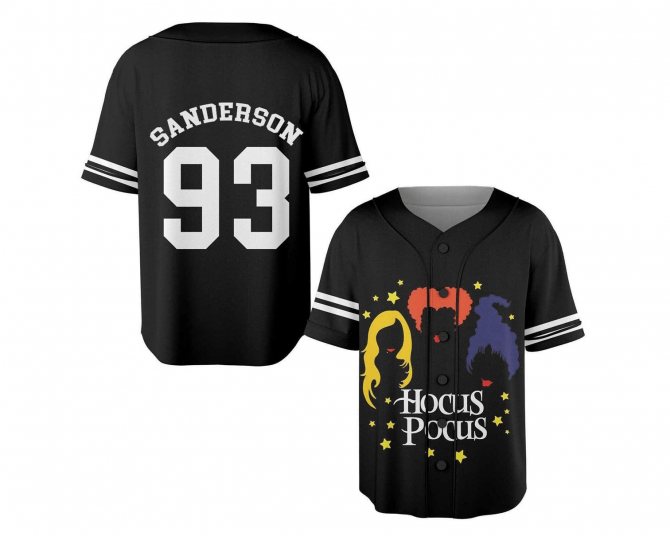 Hocus Pocus Sanderson Sisters Baseball Jersey - Witchy Halloween Costume Top
