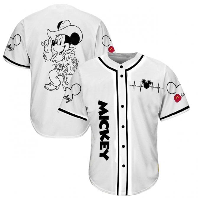 Vintage Mickey Mouse Baseball Jersey - Classic Cartoon Style For Disney Fans