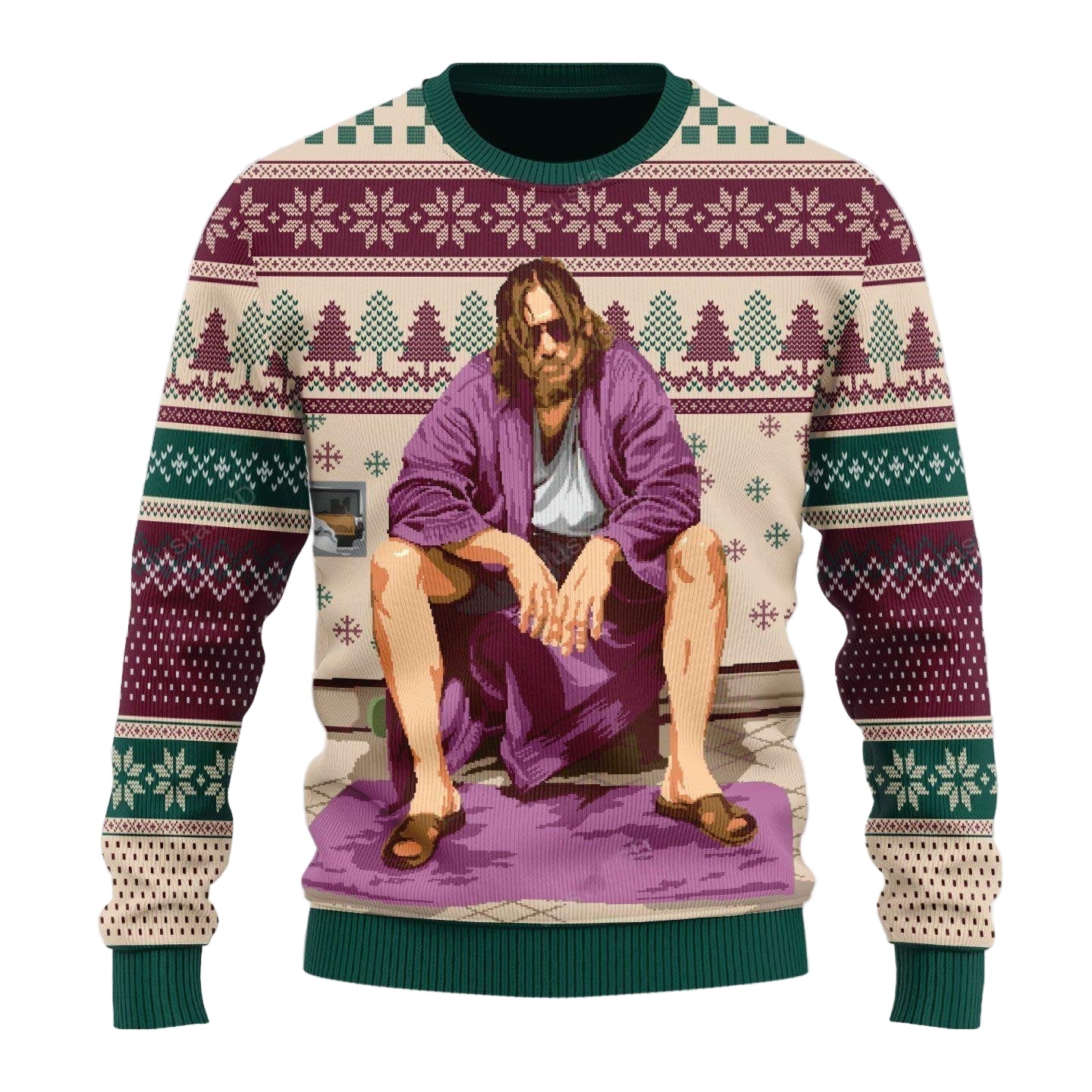 The Big Lebowski Inspired Bathroom Ugly Sweater, The Big Lebowski Inspired Bathroom Christmas Sweater, The Big Lebowski Shirt