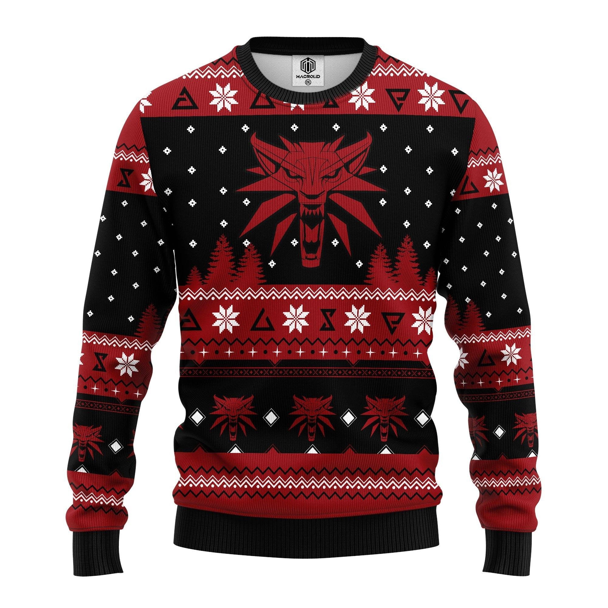 The Witcher Red Ugly Christmas Sweater 130