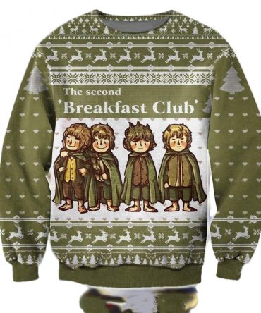 The Second Breakfast Club Christmas Ugly Sweater, The Second Breakfast Club Christmas Gift, The Second Breakfast Club Christmas Shirt