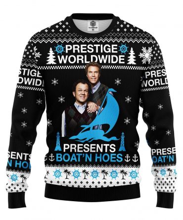 Step Brothers Gifts, Prestige Worldwide Presents BoatÆ’??n Hoes Ugly Christmas Sweater