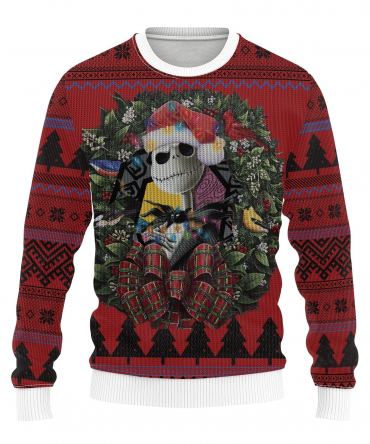 The Nightmare Before Christmas Jack Skellington Ugly Sweater Gifts, Jack Skellington Gift Fan Ugly Sweater