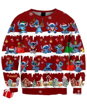 Stitch Ugly Sweater, Christmas Gift, Stitch And Lilo Ugly Christmas Movie