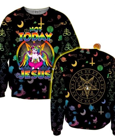 Unicorn Not Today Jesus Ugly Sweater, Christmas Gift,  Unicorn Not Today Jesus Ugly Christmas Movie