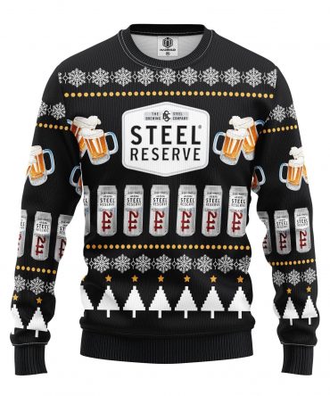 Steel Beer Drink Lover Gifts Ugly Christmas Sweater