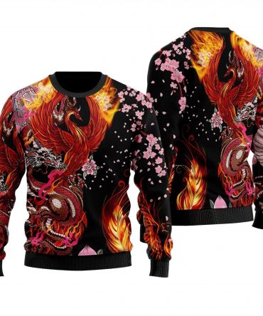 Viking Phoenix Ugly Sweater, Viking Phoenix Christmas Sweater, Viking Phoenix Gift, Viking Phoenix Shirt