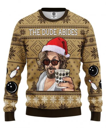 The Big Lebowski The Dude Abides Ugly Christmas Sweater 125