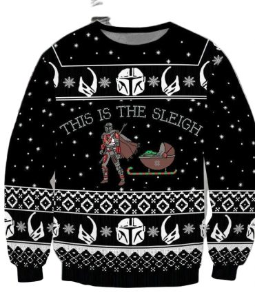 Star Wars This Is The Sleight Baby Yoda Ugly Sweater, Christmas Gift, Star Wars This Is The Sleight Baby Yoda Ugly Christmas Sweater