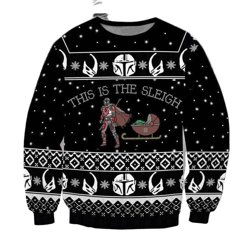 Star Wars This Is The Sleight Baby Yoda Ugly Sweater, Christmas Gift, Star Wars This Is The Sleight Baby Yoda Ugly Christmas Sweater