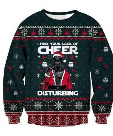 Star Wars Darth Vader Cheer Disturbing Ugly Sweater Gifts, Star Wars Gift Fan Ugly Sweater