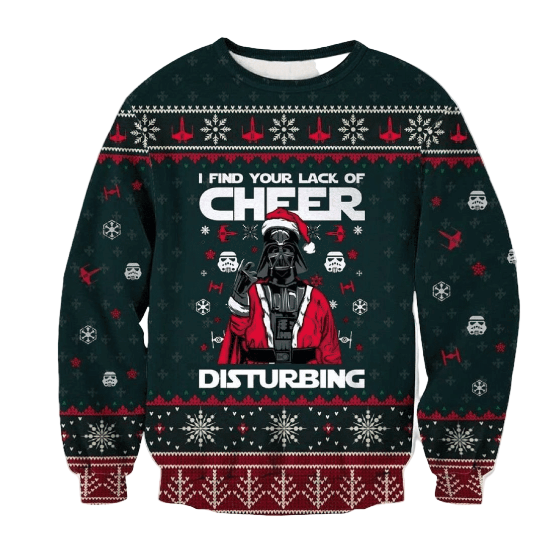 Star Wars Darth Vader Cheer Disturbing Ugly Sweater Gifts, Star Wars Gift Fan Ugly Sweater