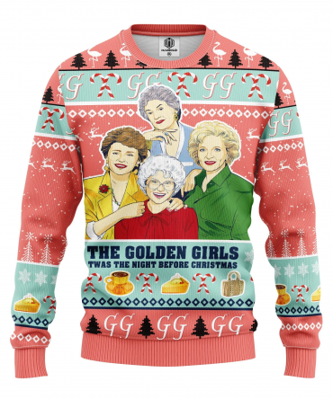 The Golden Girls Twas The Night Before Christmas Ugly Christmas Sweater 266