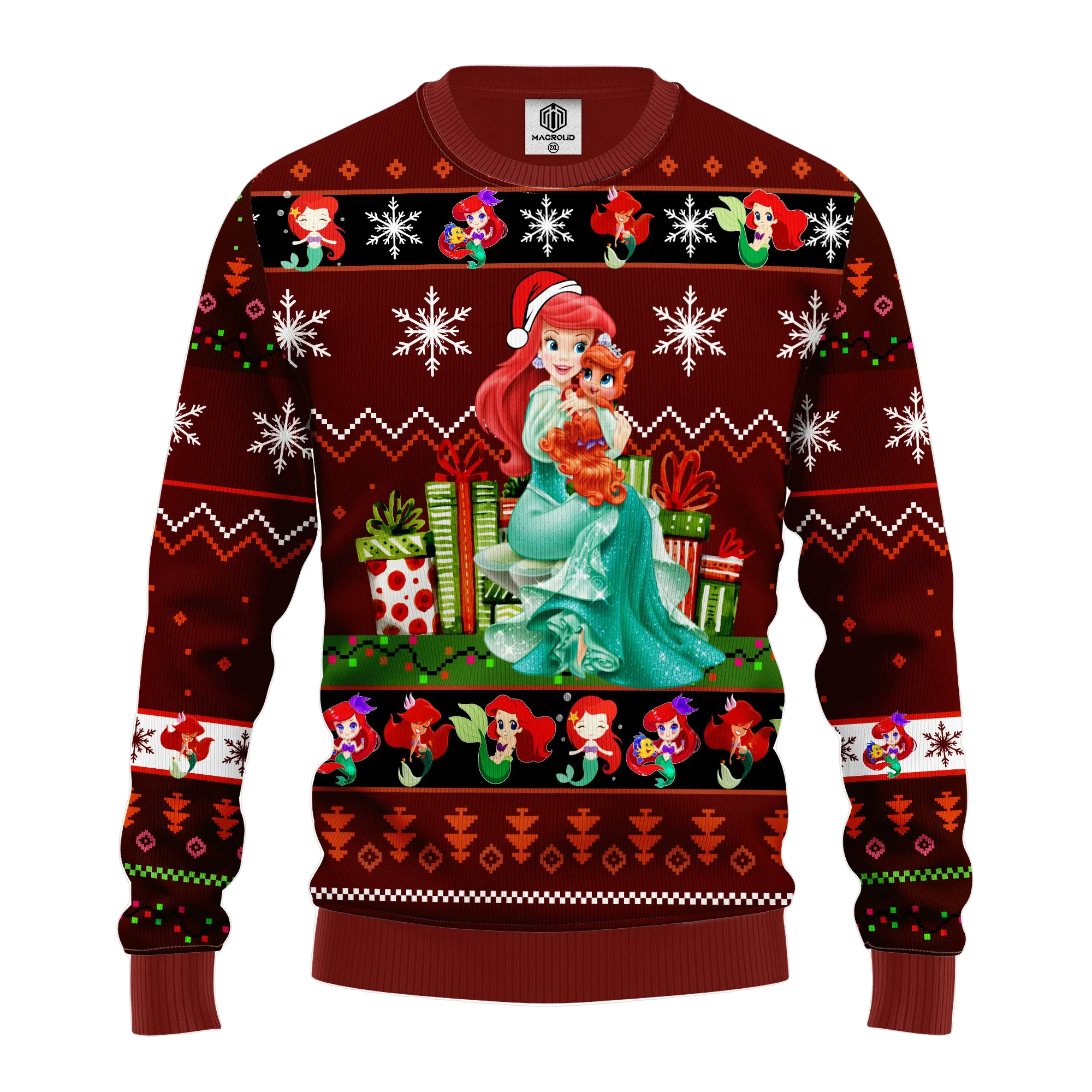The Little Mermaid Ariel Princess Ugly Christmas Sweater 348