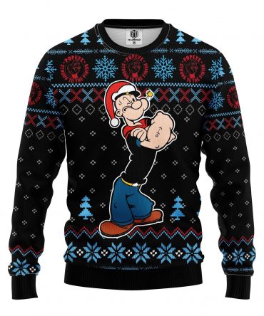 Popeye Strong To The Finish Ugly Christmas Sweater