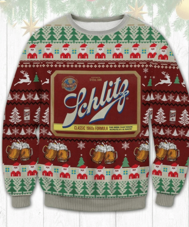 Schlitz Beer Ugly Sweater Gifts, Schlitz Beer Gift Fan Ugly Sweater