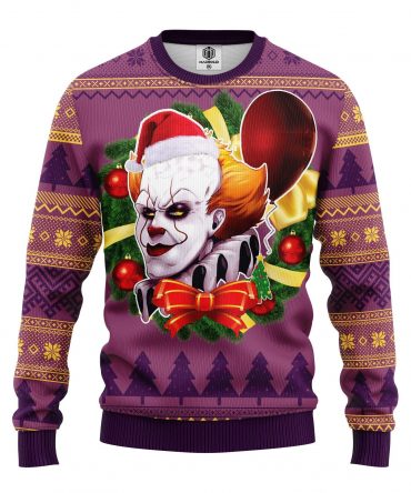Pennywise It Horror Movie Xmas Ugly Christmas Sweater 249