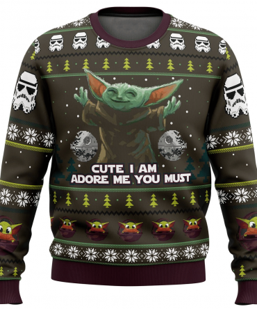 Star Wars Baby Yoda Cute Mandalorion Ugly Sweater Gifts, Baby Yoda Gift Fan Ugly Sweater