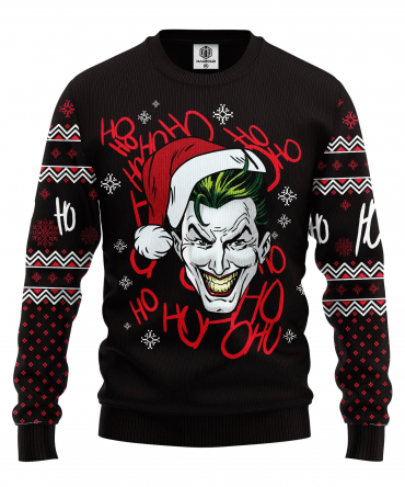 Santa Joker Smile Hohoho Ugly Christmas Sweater 322