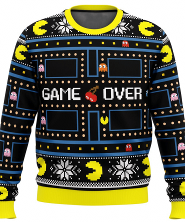 Pacman Game Over Ugly Sweater Gifts, Pacman Game Gift Fan Ugly Sweater