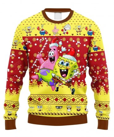 Spongebob And Patrick Star Ugly Sweater, Funny Spongebob And Patrick Star Christmas Sweater, Spongebob And Patrick Star Christmas Shirt