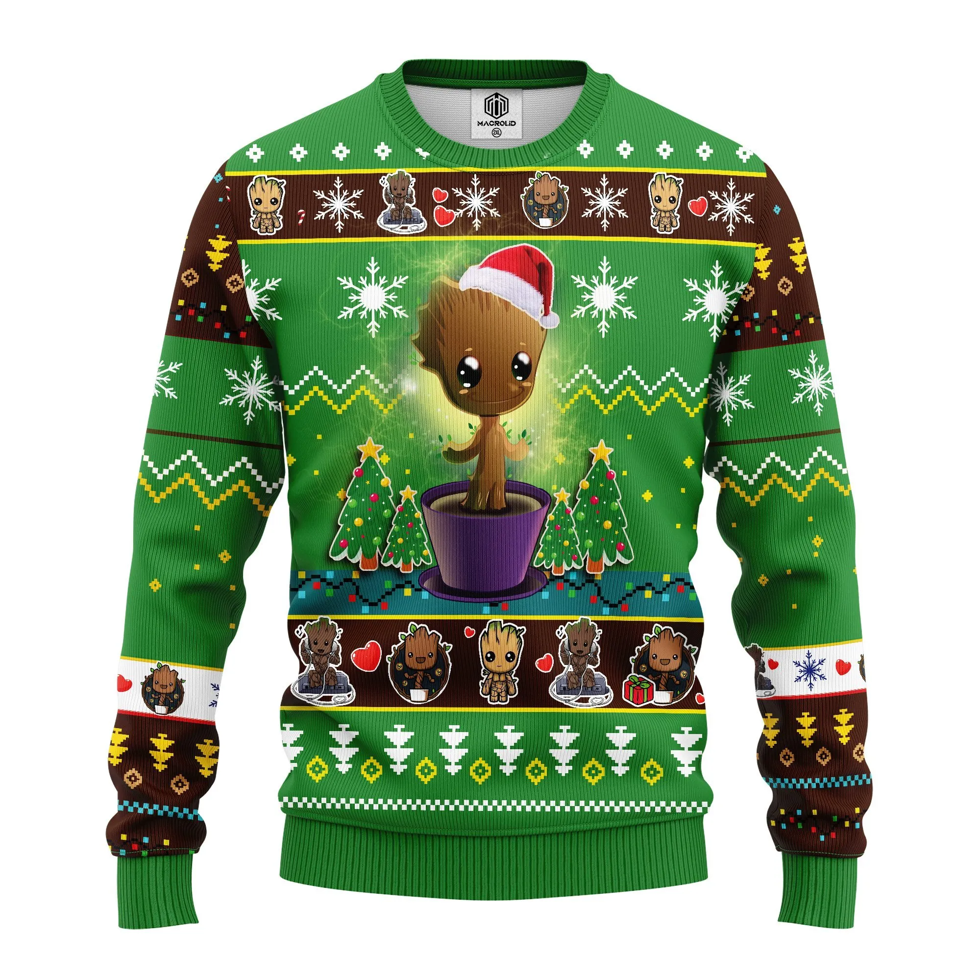 Santa Baby Groot Merry Xmas Gift Ugly Christmas Sweater 340