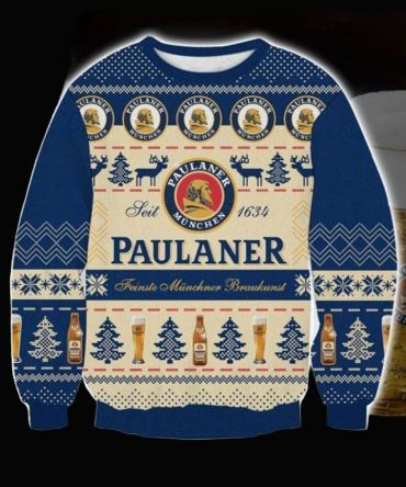 Paulaner Munchen Beer Ugly Sweater Gifts, Paulaner Munchen Beer Gift Fan Ugly Sweater