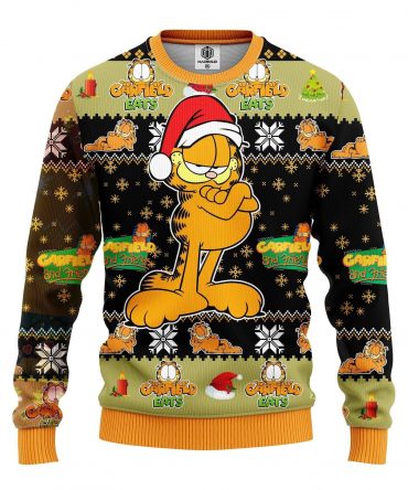 Santa Garfield Cat Ugly Christmas Sweater 260