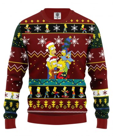 Merry Xmas The Simpson Family Ugly Christmas Sweater 116