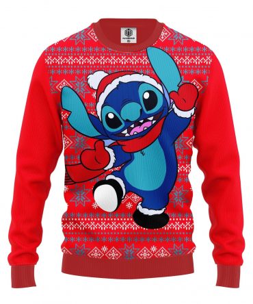 Santa Stitch Winter, Lilo And Stitch Disney Ugly Christmas Sweater