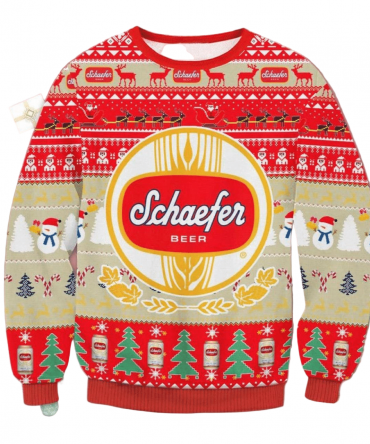 Schaefer Beer Ugly Sweater Gifts, Schaefer Beer Gift Fan Ugly Sweater
