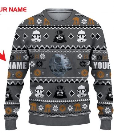 Darth Vader Stormtrooper Ugly Sweater, Darth Vader Stormtrooper Christmas Gift, Darth Vader Stormtrooper Starwars Custom Name Shirt