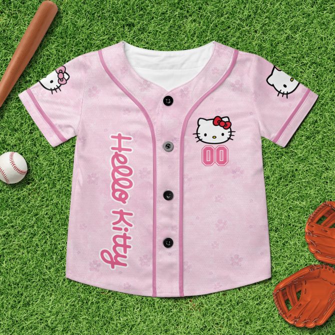 Custom Hello Kitty Pink Baseball Jersey – Personalized Cute & Stylish Apparel For Fans! - Image 5