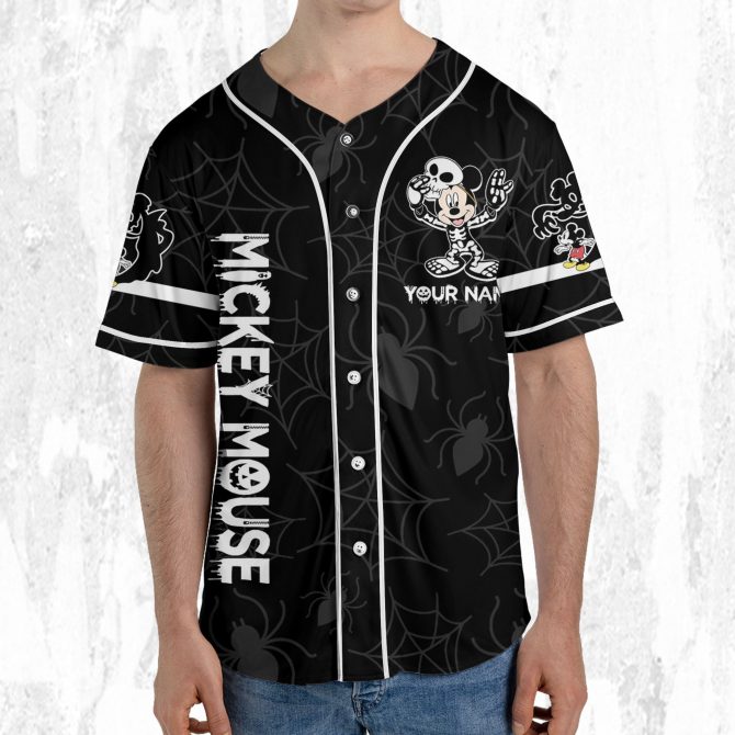 Custom Halloween Mickey Mouse Baseball Jersey - Kids/Youth/Adult Personalized Gift - Image 4