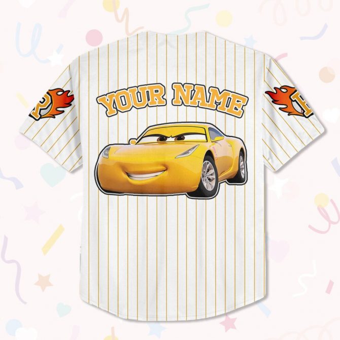 Customizable Kids' Baseball Jersey With Cool Car Design - Perfect For All Ages! - Image 4